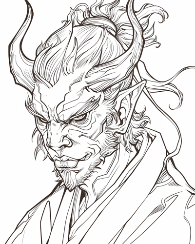oni coloring page