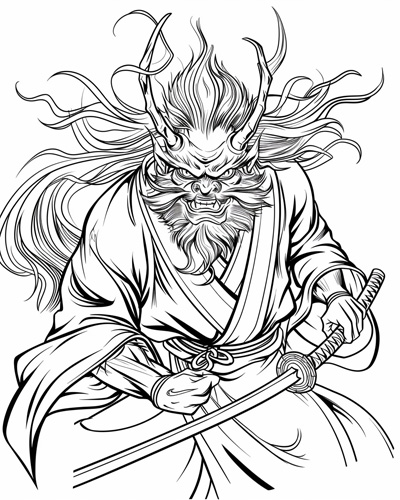 oni coloring page