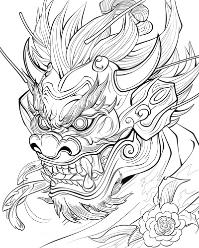 oni coloring page