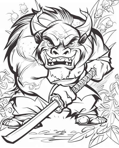 oni coloring page