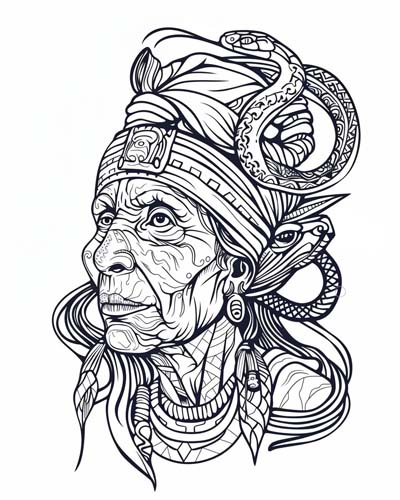 ix chel coloring page