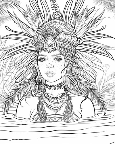 ix chel coloring page