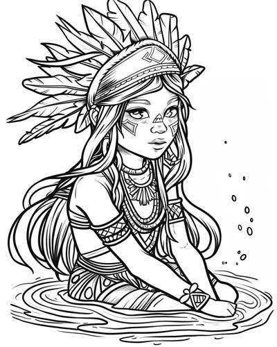 ix chel coloring page