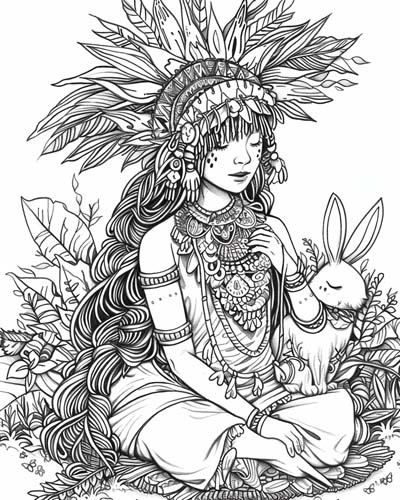ix chel coloring page