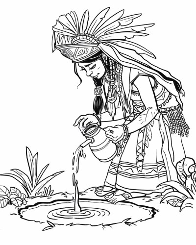 ix chel coloring page