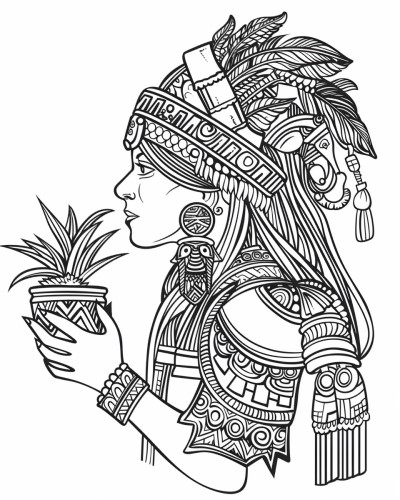 ix chel coloring page
