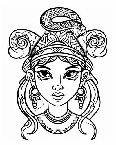 ix chel coloring page