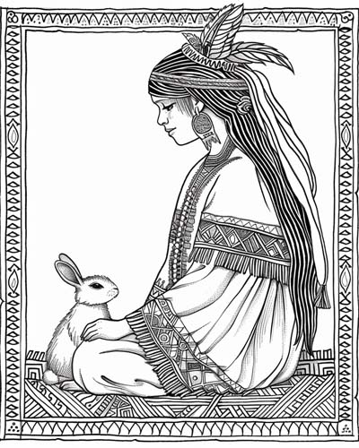 ix chel coloring page