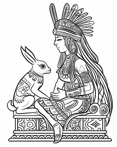 ix chel coloring page