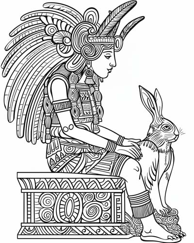 ix chel coloring page