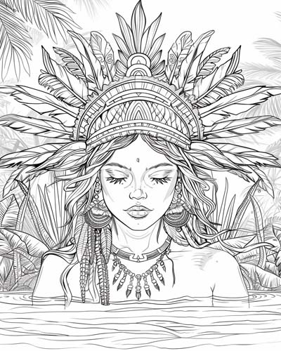 ix chel coloring page