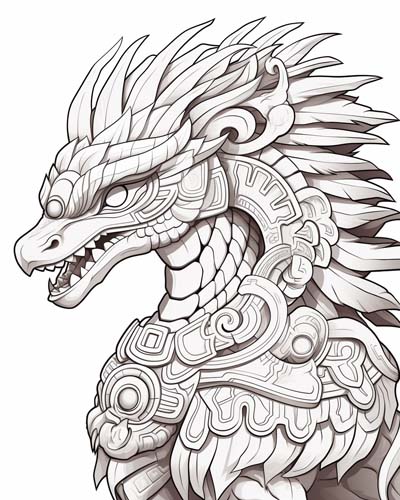 coloring page of Kukulkan