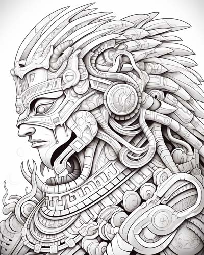 coloring page of Kukulkan