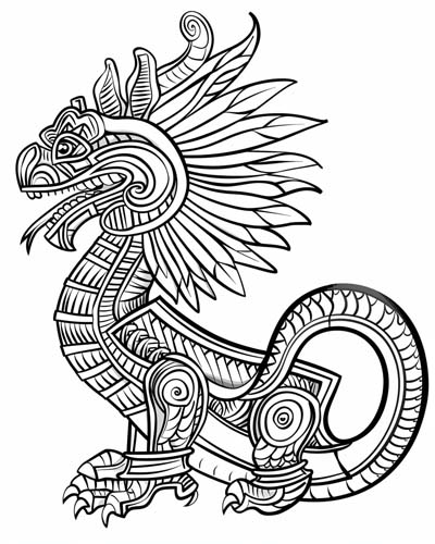 coloring page of Kukulkan