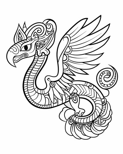 coloring page of Kukulkan