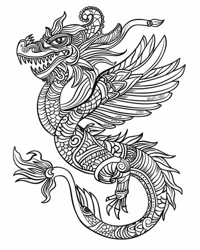 coloring page of Kukulkan