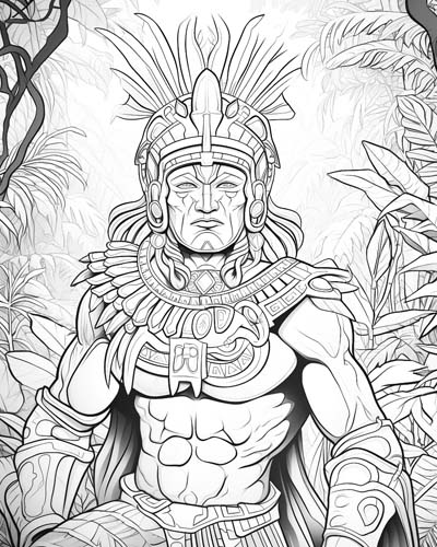 coloring page of Yum Kaax