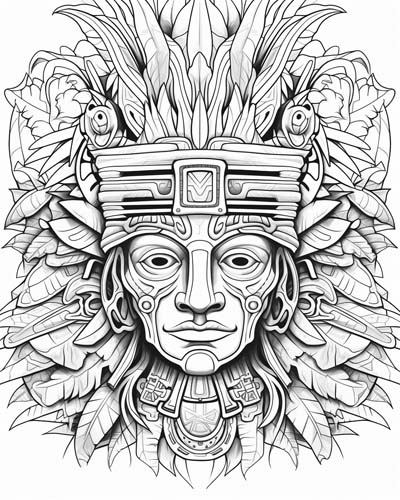 coloring page of Yum Kaax