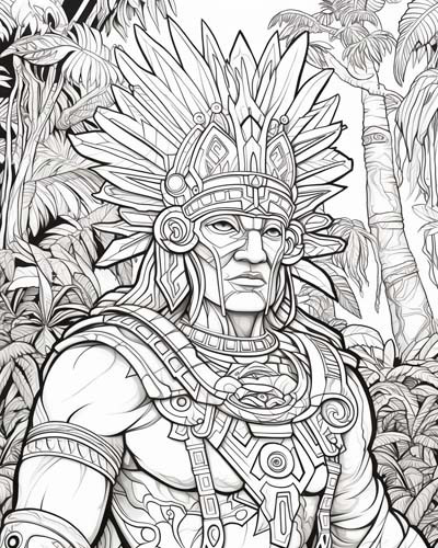 coloring page of Yum Kaax