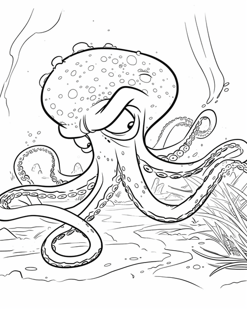 Sea monsters - Doctor Cephalor coloring page