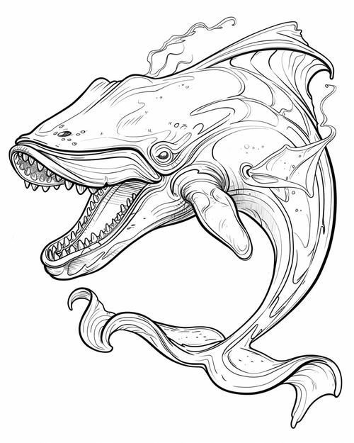Sea monsters - Echoryn coloring page