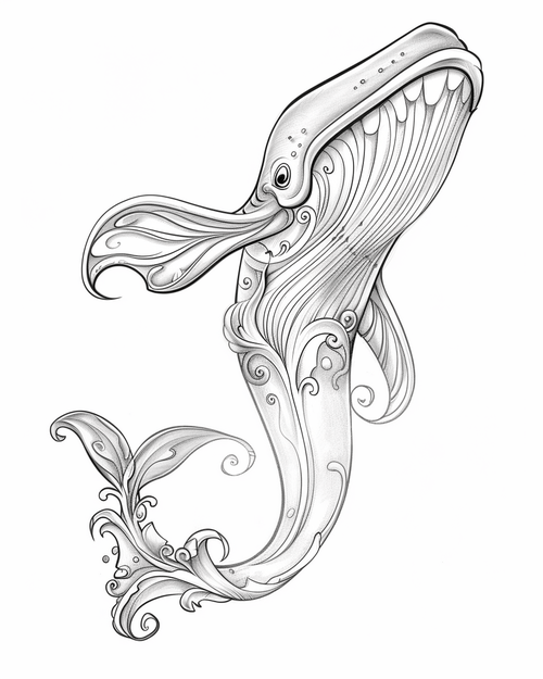 Sea monsters - Leviathan coloring page