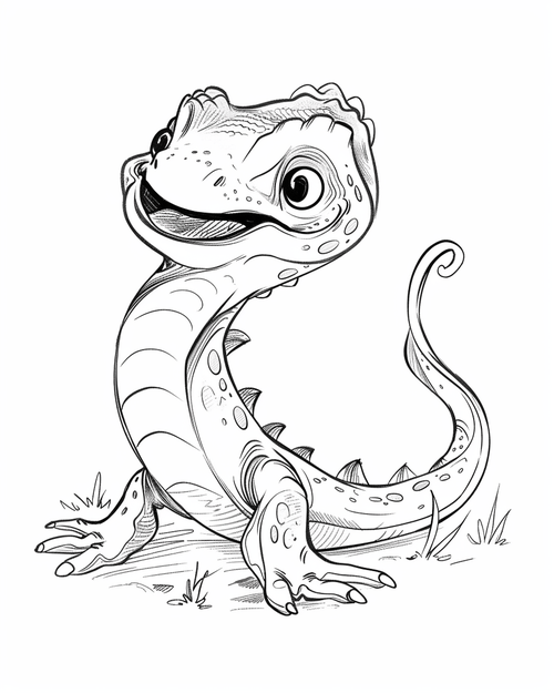 Sea monsters - Paddlesaur coloring page