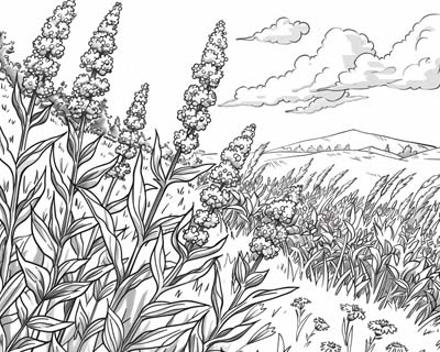 quinoa field coloring pages