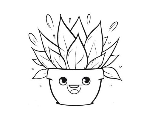 succulent coloring page