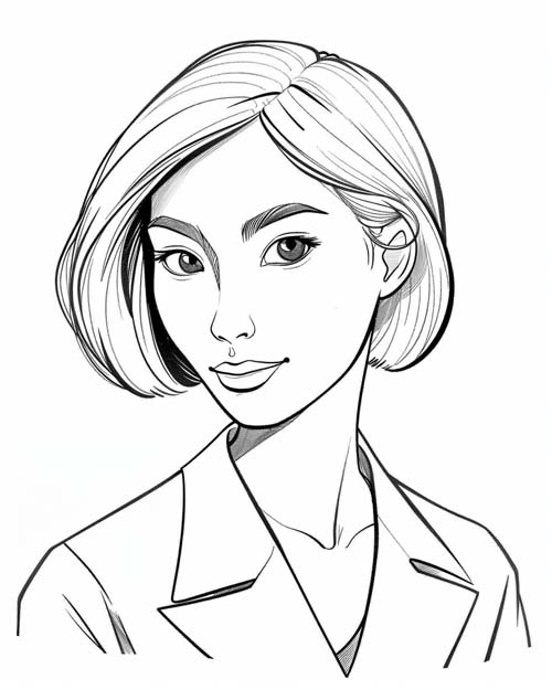 coloring page of Dr. Orchid