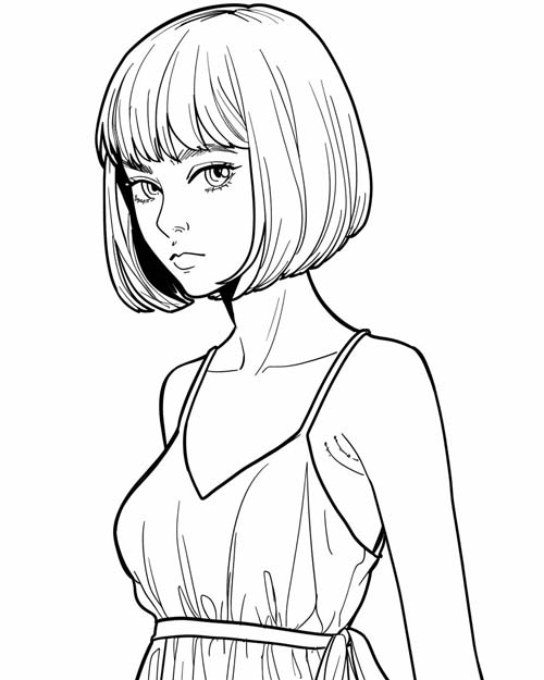 coloring page of Dr. Orchid