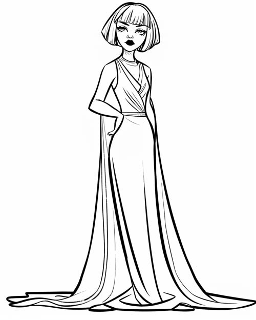 coloring page of Dr. Orchid