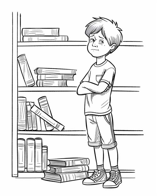 coloring page of Encyclopedia Brown