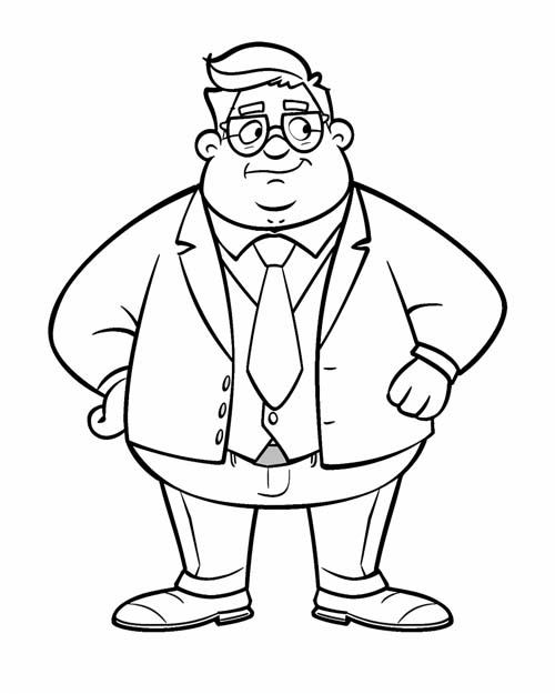 coloring page of Mr. Green