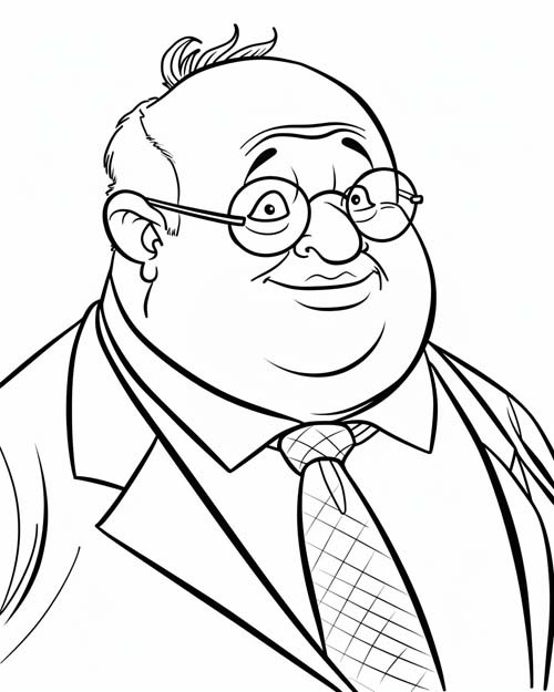 coloring page of Mr. Green
