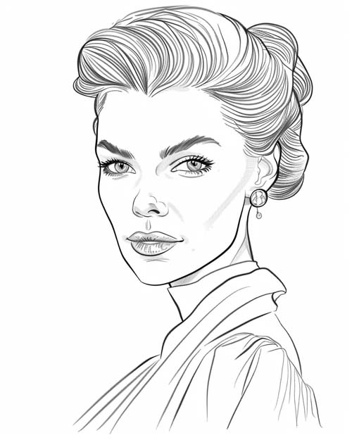coloring page of Mrs. Peacock