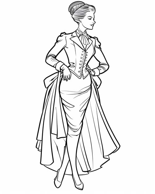 coloring page of Mrs. Peacock
