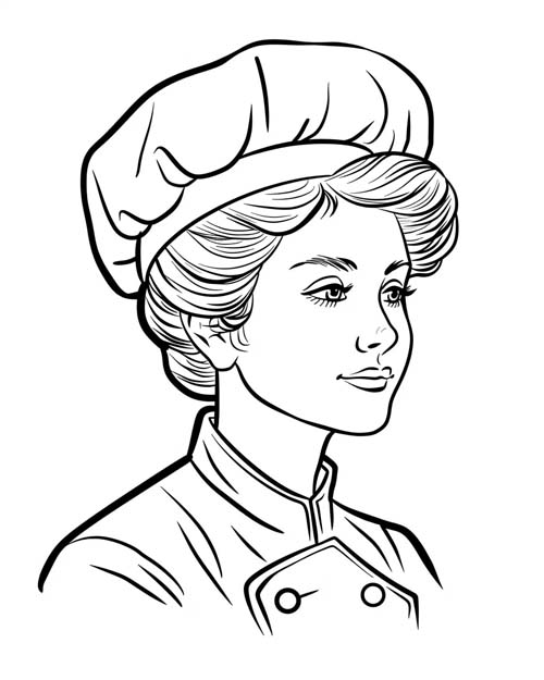 coloring page of Mrs. White