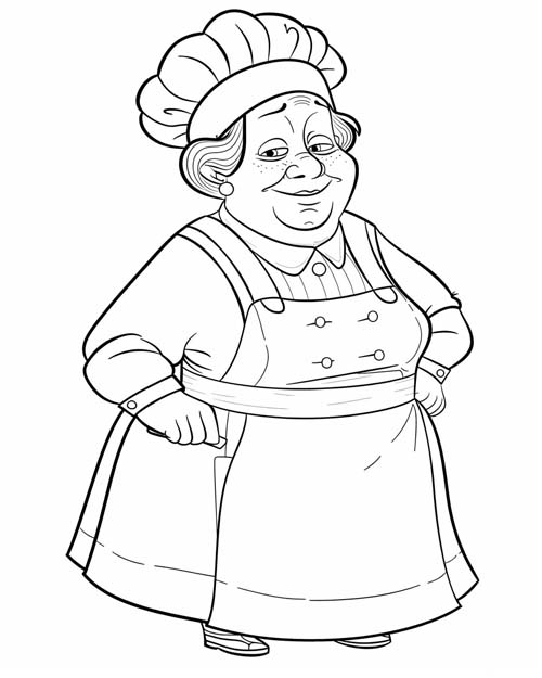 coloring page of Mrs. White