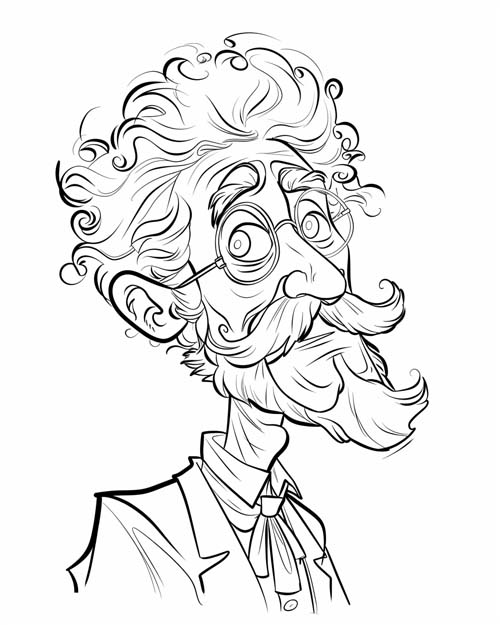 coloring page of Professor Plum