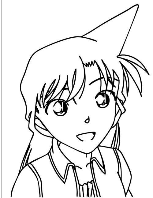coloring page of Ran Mouri