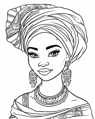 Princess Omo-Oba Adrenrele Ademola of Nigeria coloring page