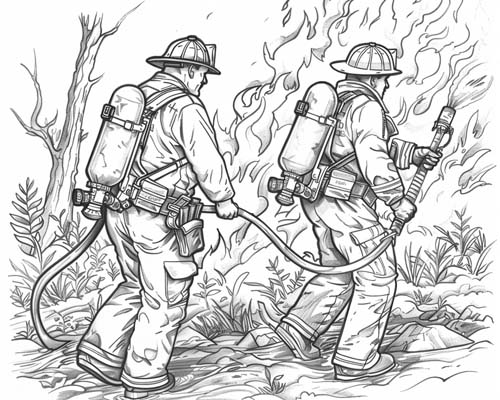 fireman coloring page