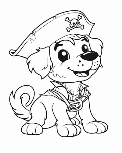 cute dog coloring page