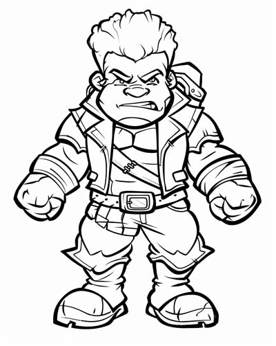 pirate Black Caesar coloring page