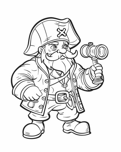 Pirate Captain Kidd coloring page