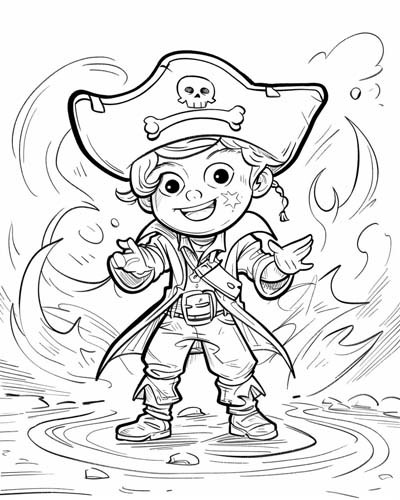 pirate mage coloring page