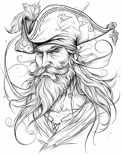 pirate sorceror coloring page
