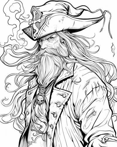 pirate wizard coloring page