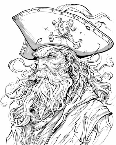 pirate wizard coloring page